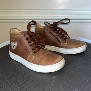 RARE Steiff KNOPF IM OHR Hi Top Leather Sneaker 13/30 Teddy Bear applique Unisex